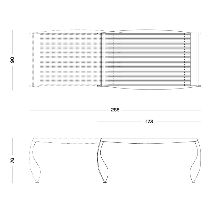 Дизайнерский раздвижной обеденный стол Poltronova Split Dining Table в Уфе