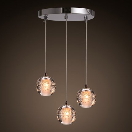 Люстра Bocci 14.3 Three Pendant Led Crystal Glass Ball 3 Прозрачный (Transparent) в Уфе | Loft Concept 