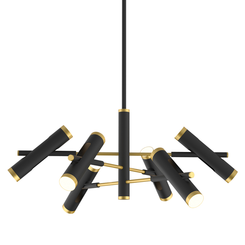 Люстра Rainer Chandelier black Черный Золотой в Уфе | Loft Concept 