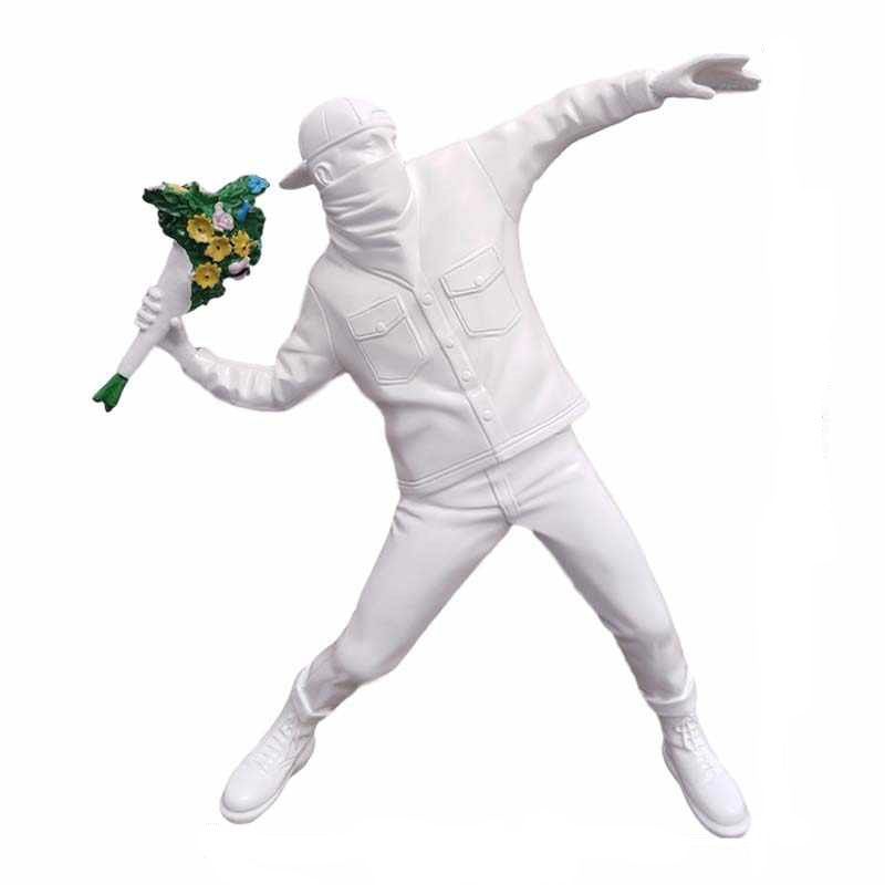 Статуэтка Banksy Flower Thrower White   Белый в Уфе | Loft Concept 