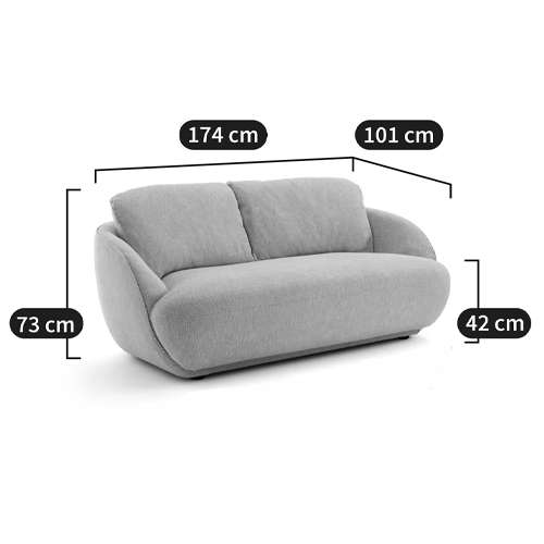 Диван с обивкой меланж Halle Melange Sofa в Уфе