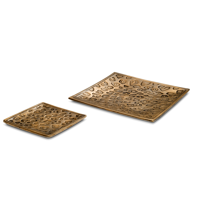 Комплект подносов Eichholtz Tray Jaguar set of 2 Винтажная латунь в Уфе | Loft Concept 