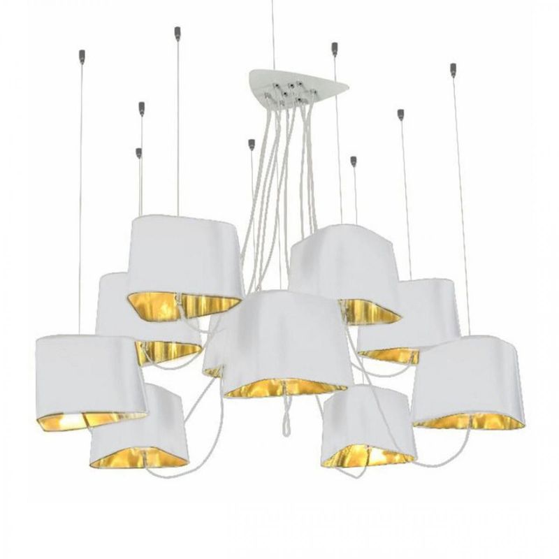 Люстра Designheure Lighting White 10 плафонов Белый Золотой в Уфе | Loft Concept 