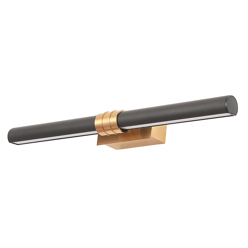 Бра с черным матовым корпусом и золотистым креплением Trumpet tube Латунь Белый Черный Бра с черным матовым корпусом и золотистым креплением Trumpet tube Латунь Белый Черный в Уфе | Loft Concept