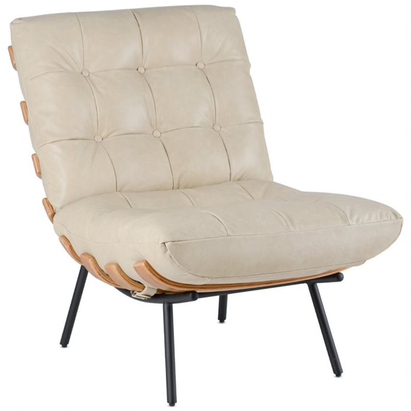 Кресло Philbert Chair beige leather Бежевый в Уфе | Loft Concept 