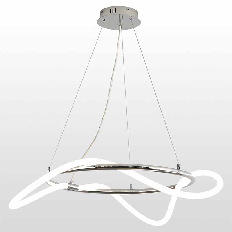 Люстра Luke Lampco Tracer Chandelier Chrome 60 Белый Хром в Уфе | Loft Concept 