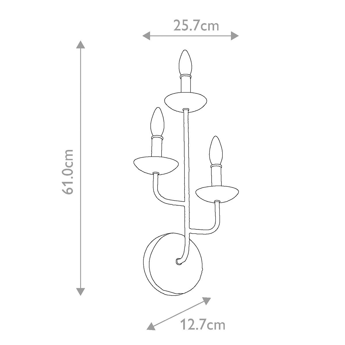 Бра с 3-мя лампами в форме свеч и фактурным покрытием Feiss в Уфе