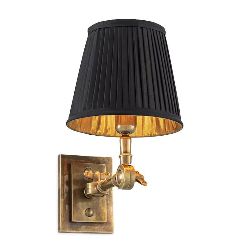 Бра Eichholtz Wall Lamp Wentworth Brass Черный Винтажная латунь в Уфе | Loft Concept 