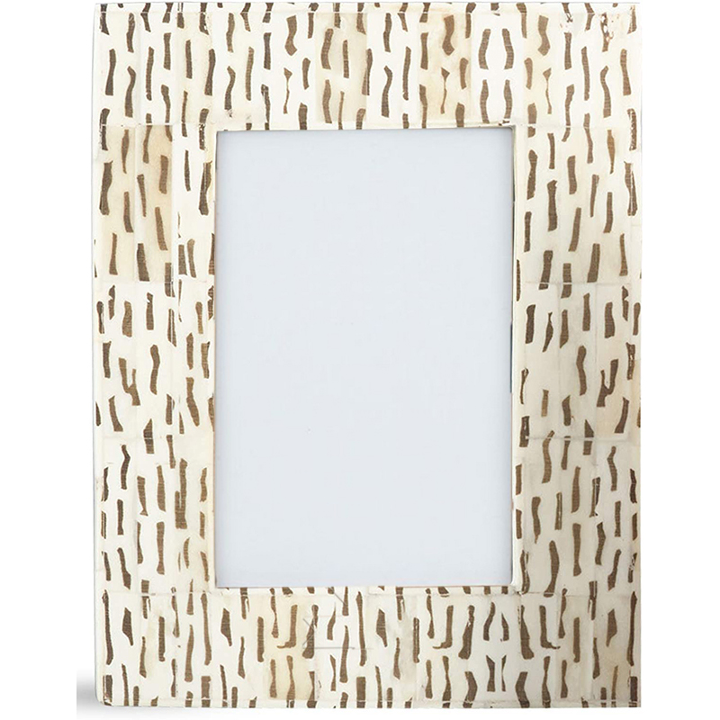 Фоторамка кость Beige Indian Bone Inlay photo frame Бежевый Коричневый в Уфе | Loft Concept 