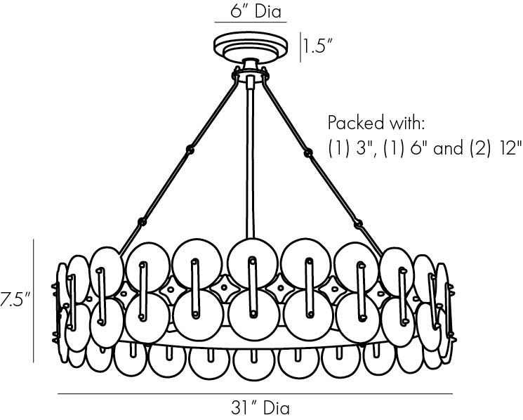 Люстра Arteriors RONDELLE CHANDELIER в Уфе