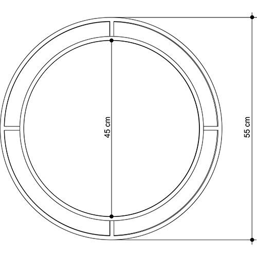 Настенное зеркало круглой формы в черной металлической раме BUBBLE MIRROR BLACK в Уфе