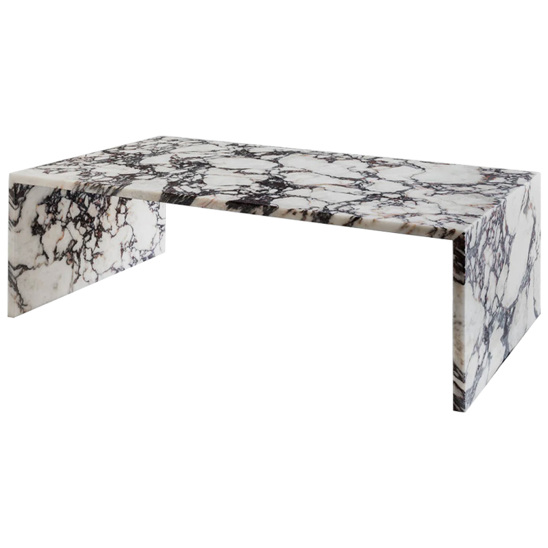 Кофейный стол Patricio Marble Coffee Table Белый Коричневый Молочный в Уфе | Loft Concept 