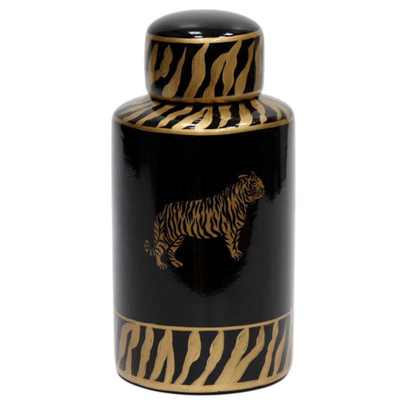 Ваза Tiger Vase black and gold Черный Золотой в Уфе | Loft Concept 