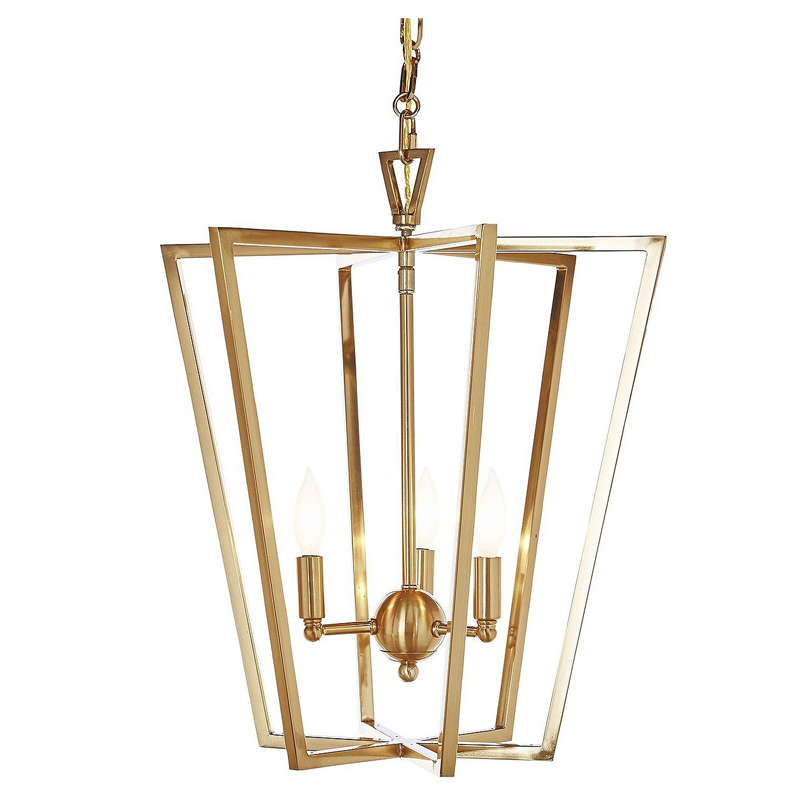 Люстра Fabiole Gold Cage Chandelier Золотой в Уфе | Loft Concept 