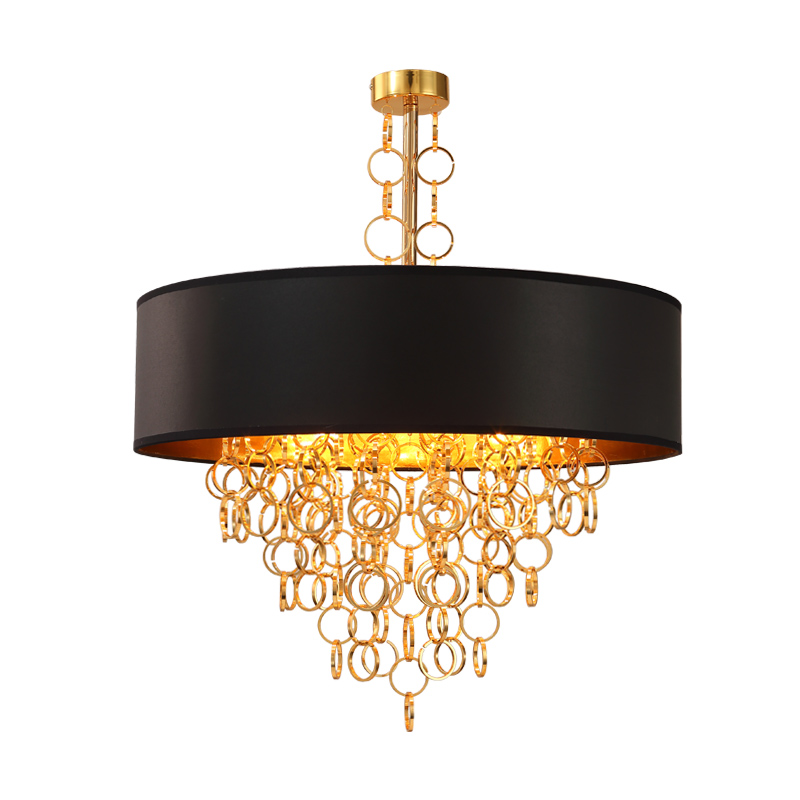 Люстра Ritz Rings Chandelier Золотой Черный в Уфе | Loft Concept 