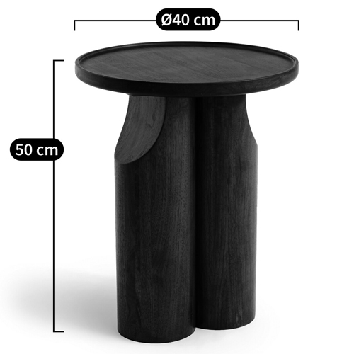 Круглый приставной стол из массива ореха Balu Wooden Side Table в Уфе