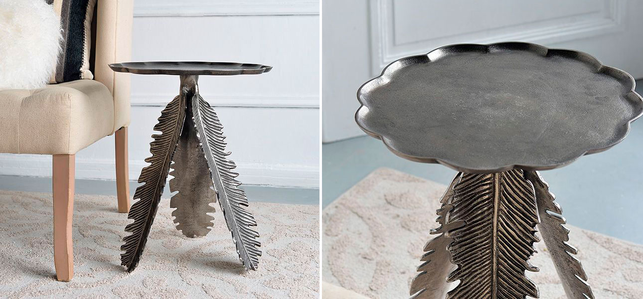 Столик алюминиевый с основанием в виде пера Raymond - фото