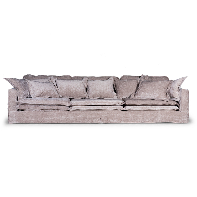 Диван Evelyn Gray Velour Sofa Светло-серый в Уфе | Loft Concept 