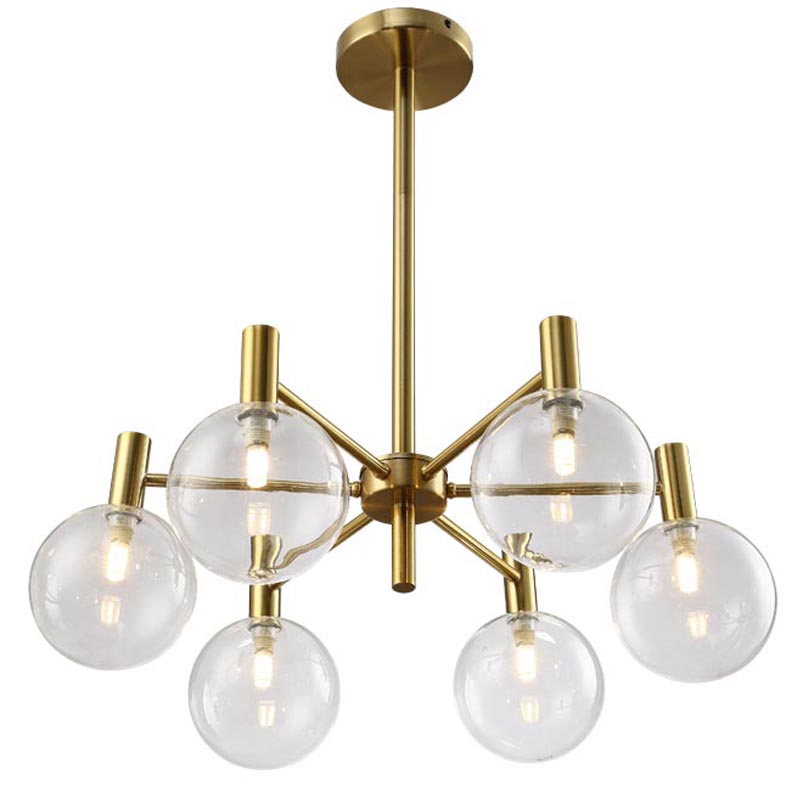 Люстра Holevier Chandelier 6 lamp Золотой в Уфе | Loft Concept 