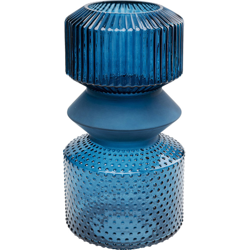 Ваза Geometric Blue Glass Vase 36 Синий в Уфе | Loft Concept 