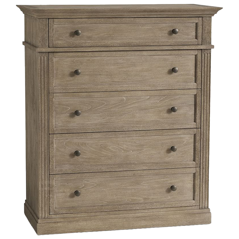 Комод 5 ящиков Benjamin Chest of 5 Drawers Бежево-серый в Уфе | Loft Concept 