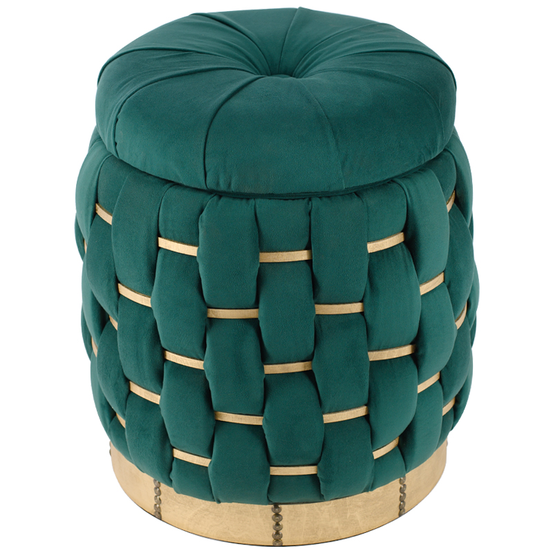 Пуф Verde Green Pouf Зеленый Золотой в Уфе | Loft Concept 