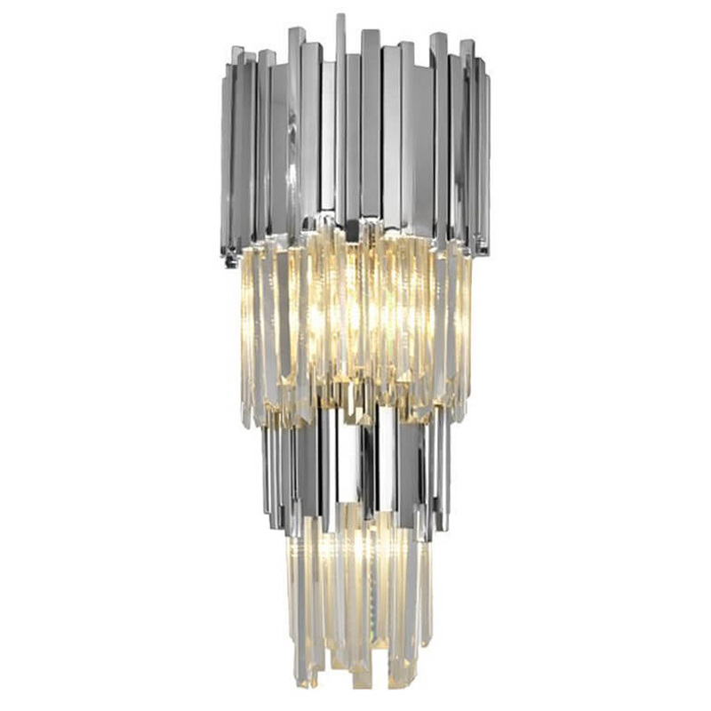 Бра Luxxu Modern Cascade Wall Lamp Silver 58 Серебряный Прозрачное Стекло в Уфе | Loft Concept 