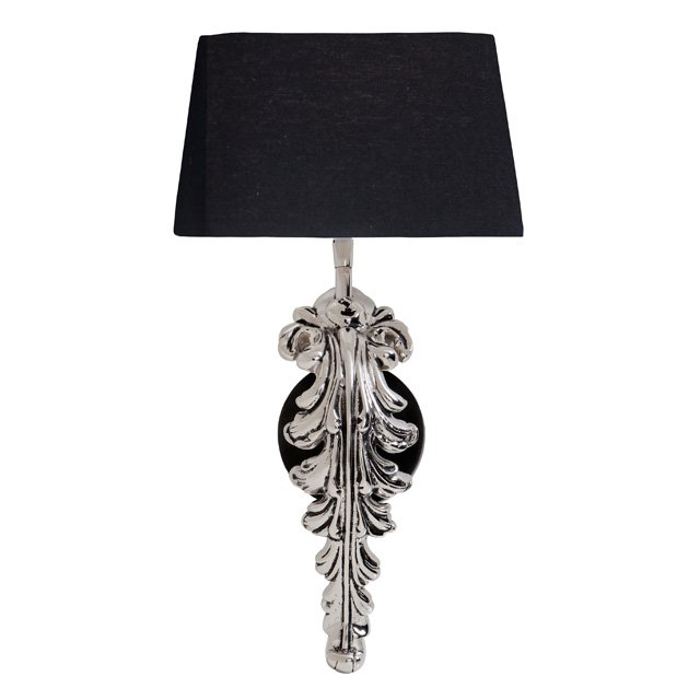 Бра Eichholtz Wall Lamp Beau Site Nickel+Black Никель Черный в Уфе | Loft Concept 