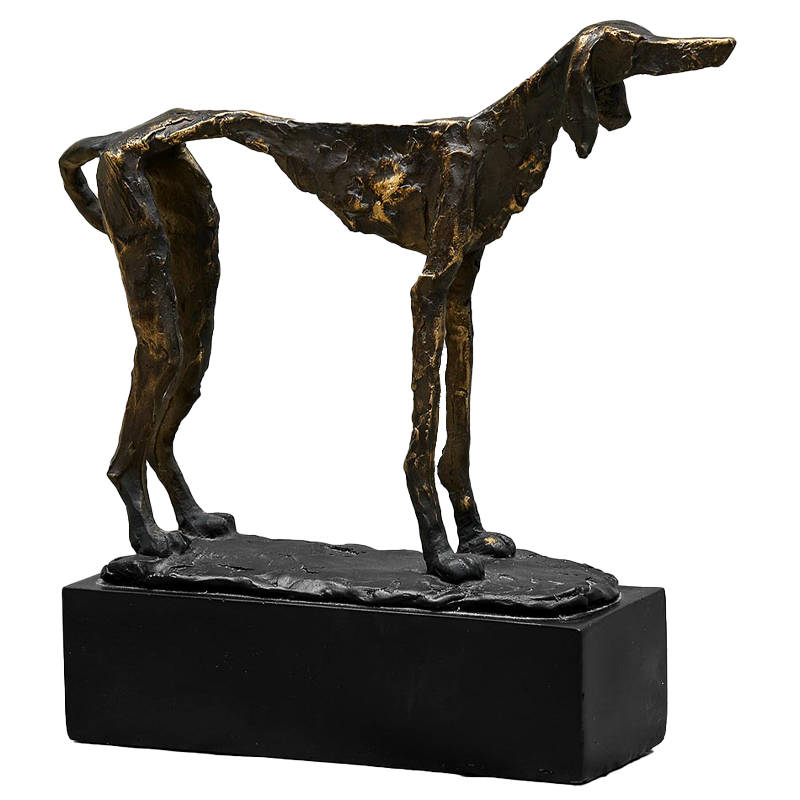 Статуэтка собака Giacometti Dog Statue Черный Золотой в Уфе | Loft Concept 