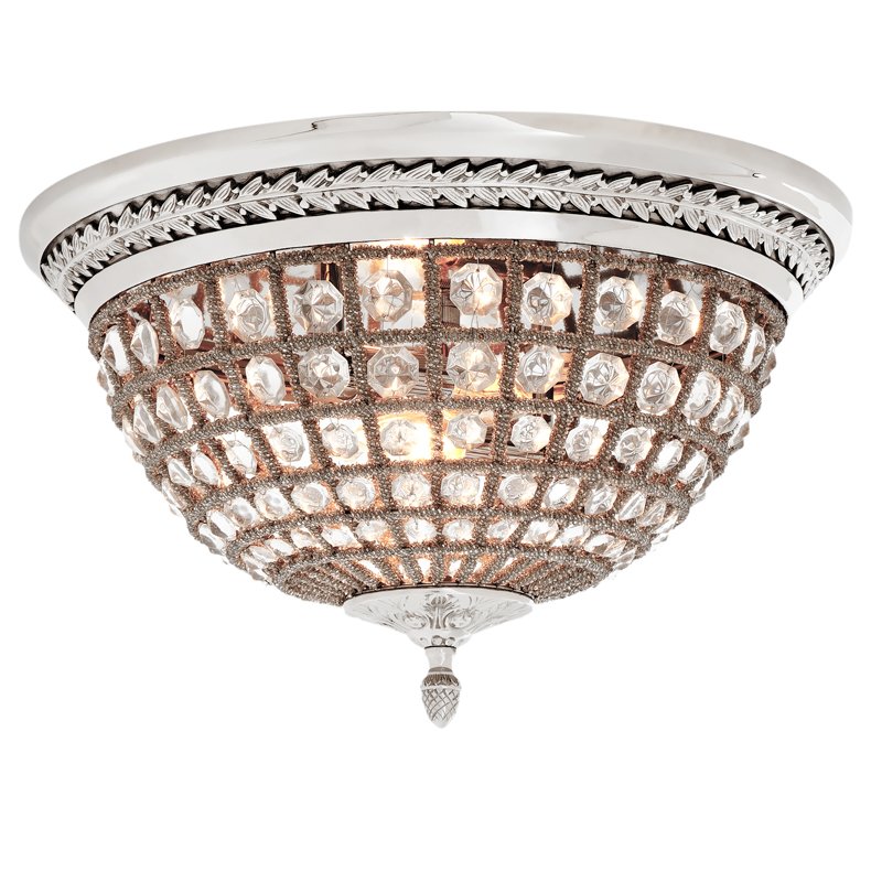 Потолочный светильник Ceiling Lamp Kasbah Nickel Никель Прозрачное Стекло в Уфе | Loft Concept 