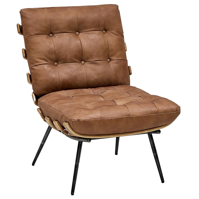 Кресло Philbert Chair brown leather Коричневый в Уфе | Loft Concept 