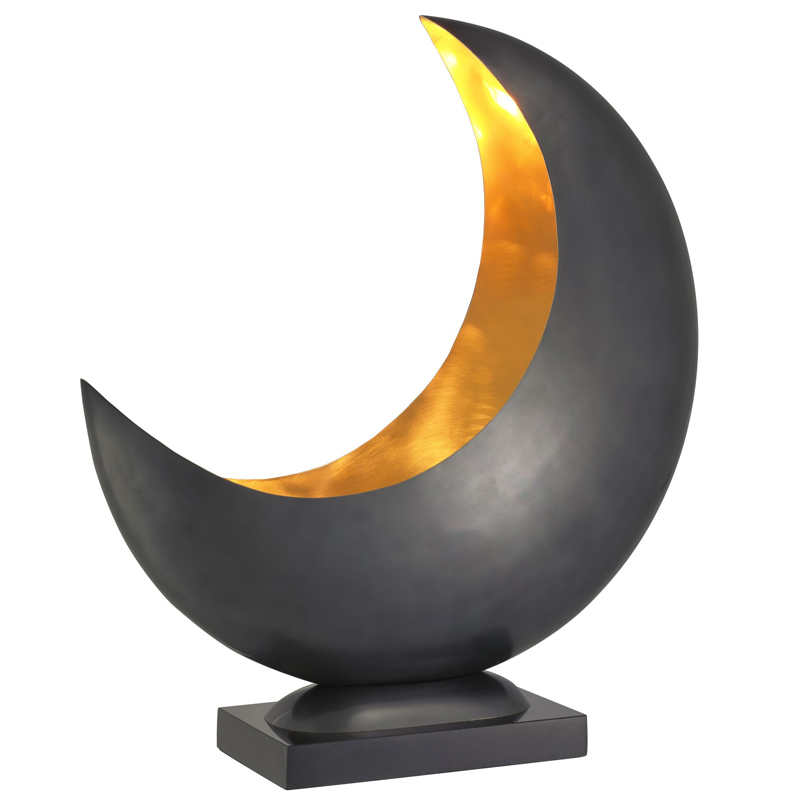 Настольная лампа Eichholtz Table Lamp Half Moon Латунь Черный в Уфе | Loft Concept 