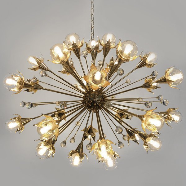 Люстра Jonathan Adler GIANT SPUTNIK CHANDELIER Латунь в Уфе | Loft Concept 