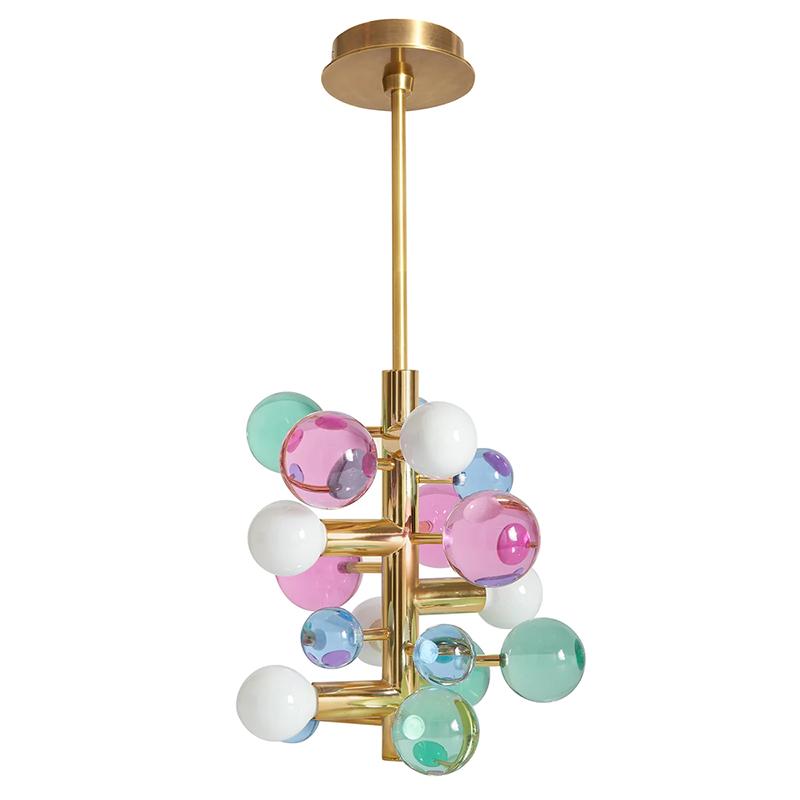 Светильник Jonathan Adler GLOBO FIVE-LIGHT CHANDELIER Multi Золотой Мульти в Уфе | Loft Concept 