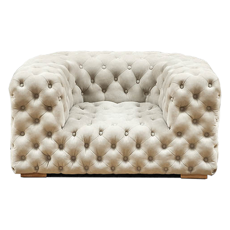 Кресло Soho Tufted Milk Armchair Молочный в Уфе | Loft Concept 