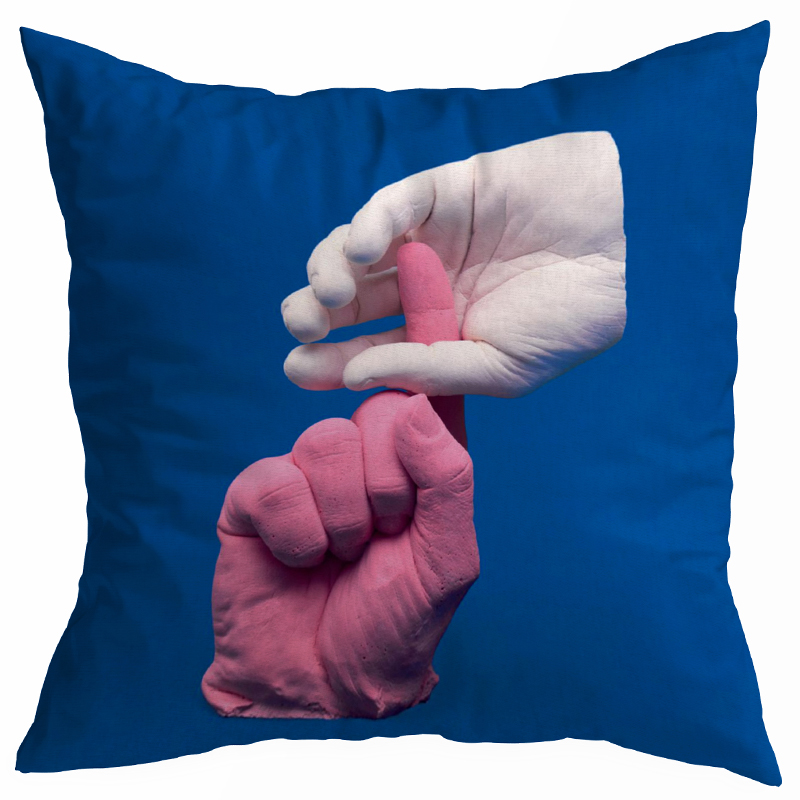 Декоративная подушка Seletti Cushion Hands Синий в Уфе | Loft Concept 