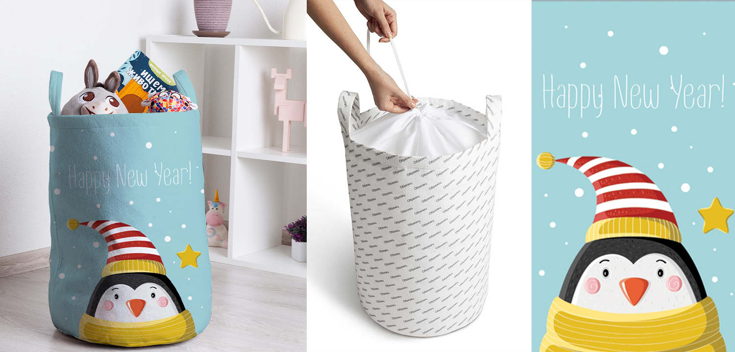 Корзина Christmas Penguin Basket - фото