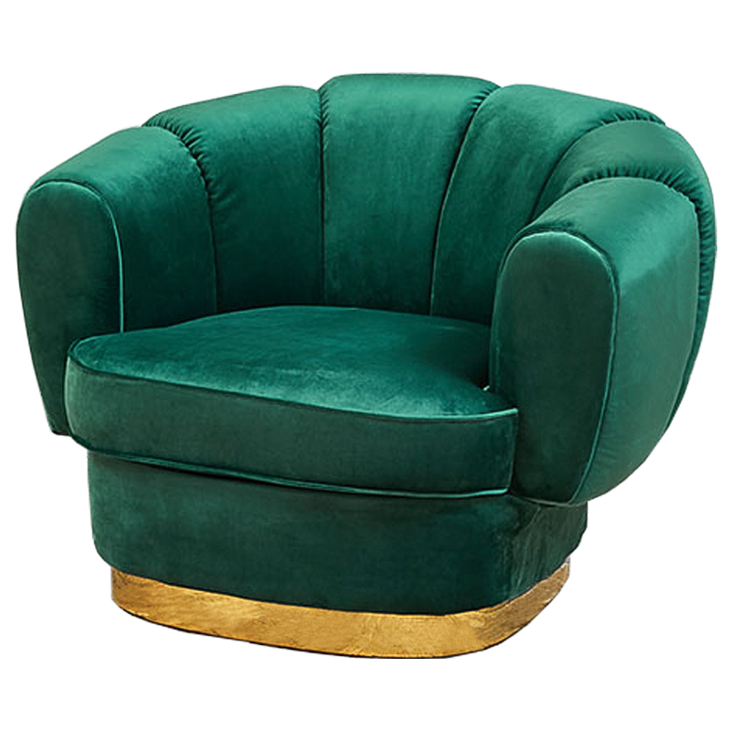 Кресло Emerald Softness Armchair Изумрудный Глянцевое золото в Уфе | Loft Concept 