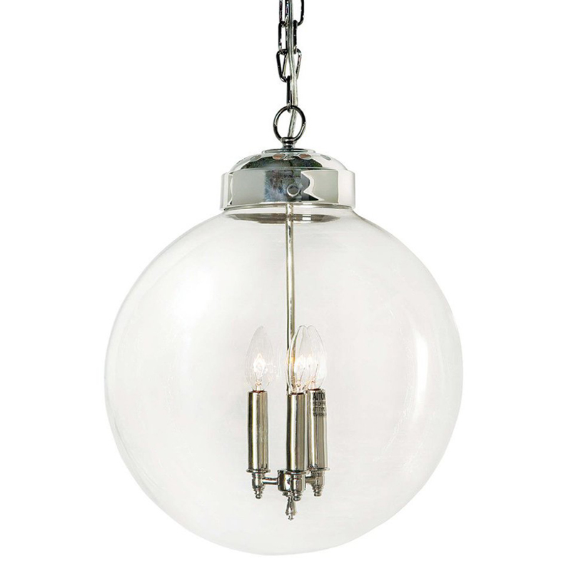 Подвесной светильник Conor Globe Hanging lamp Silver Серебряный Прозрачный (Transparent) в Уфе | Loft Concept 