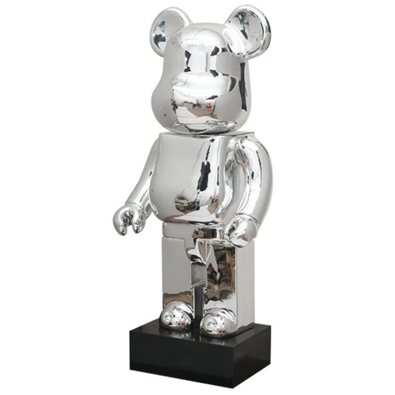 Статуэтка Bearbrick Silver on stand Серебряный в Уфе | Loft Concept 