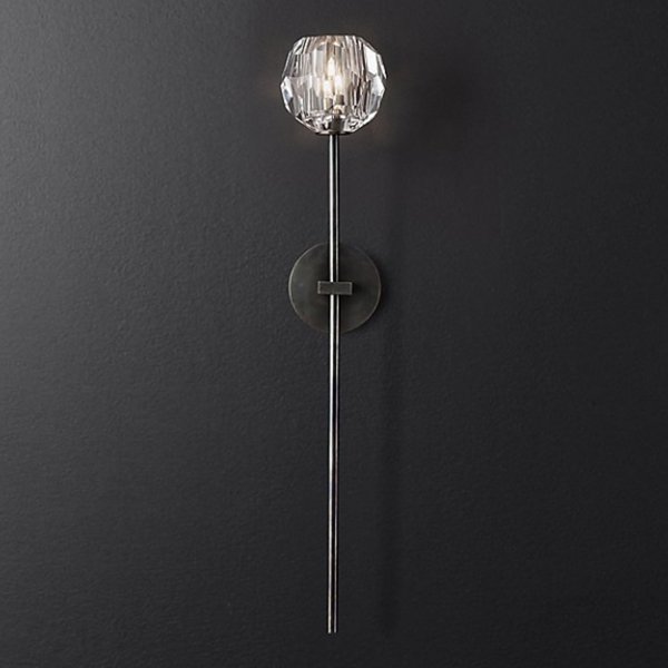 Бра RH Boule de Cristal Long Sconce Black Черный в Уфе | Loft Concept 