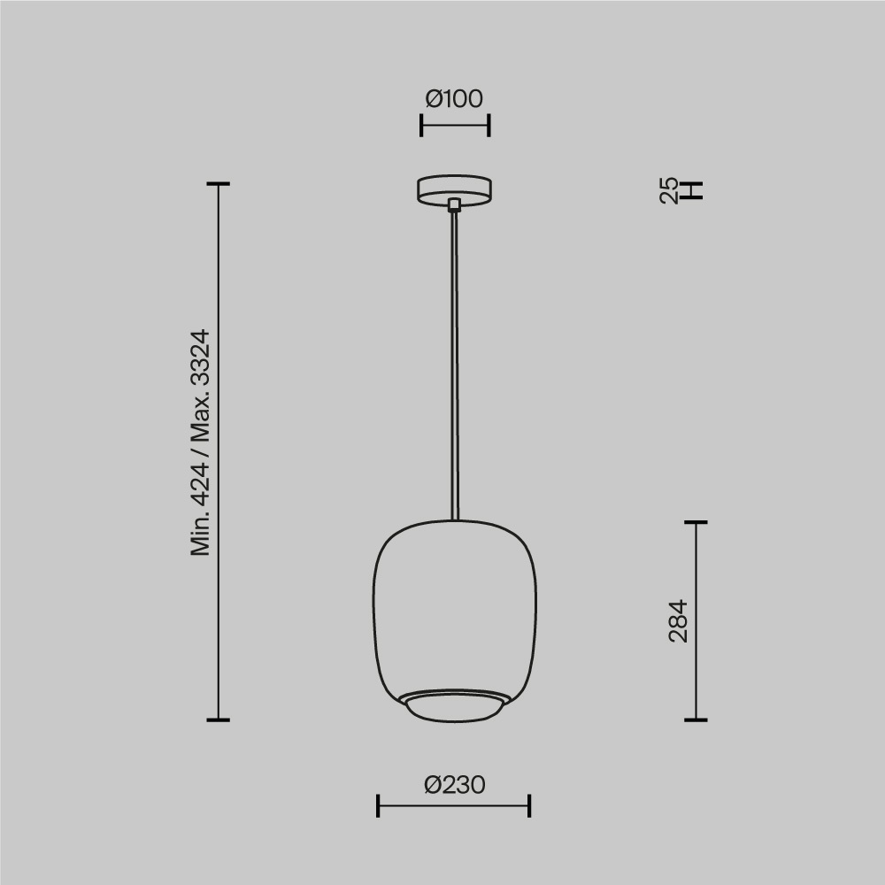 Подвесной светильник Brio Серый 3000К 12Вт в Уфе