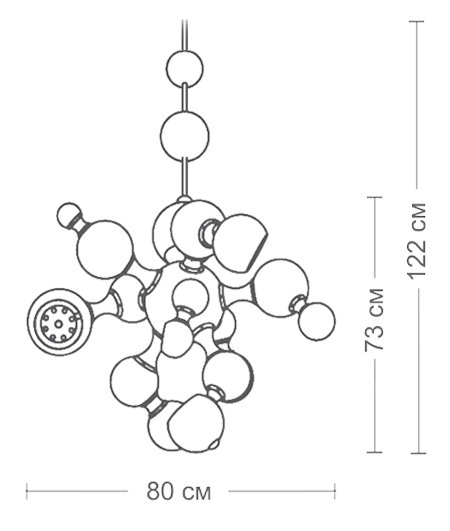 Люстра Atomic Suspension white Delightfull в Уфе
