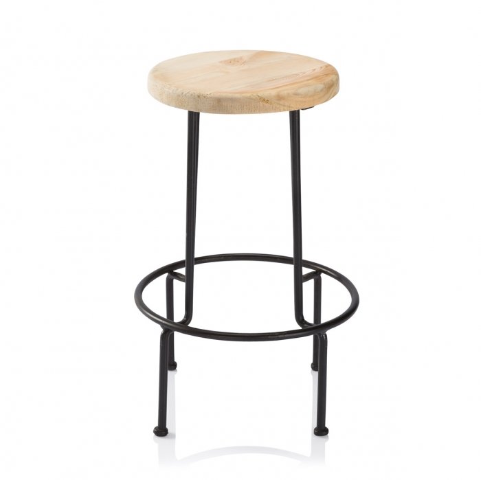 Барный стул Industrial Iron Linden Bar Stool Древесина Черный в Уфе | Loft Concept 