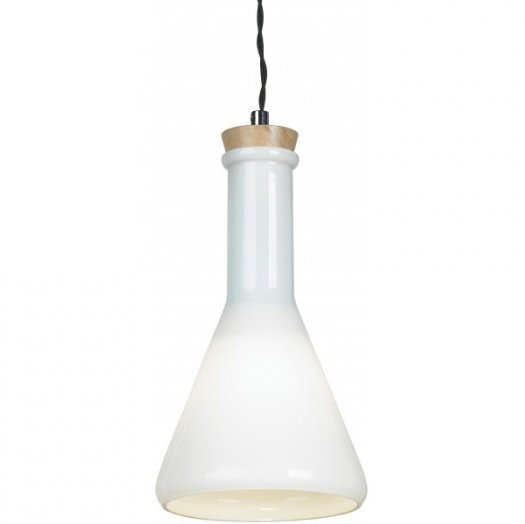 Подвесной светильник Glass Bottle Light 1 Белый в Уфе | Loft Concept 