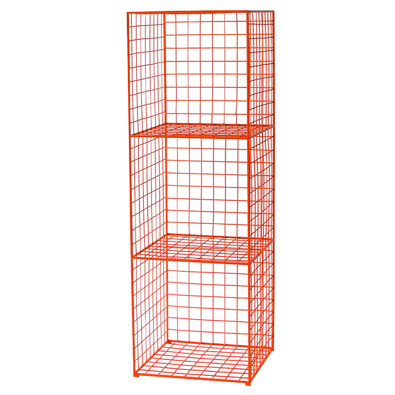 Стеллаж Carney Orange Industrial Metal Rust Rack Оранжевый в Уфе | Loft Concept 