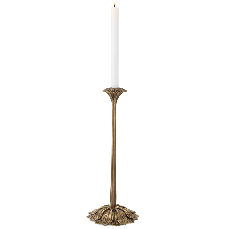 Подсвечник Eichholtz Candle Holder Lorraine Винтажная латунь в Уфе | Loft Concept 