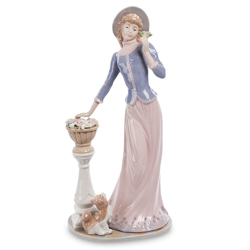 Статуэтка фарфоровая Леди Charming Statuette Белый Розовый Серо-голубой Бежевый в Уфе | Loft Concept 