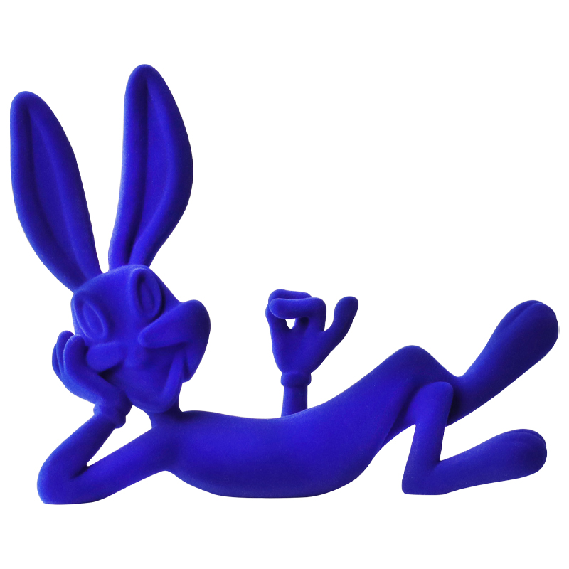 Декоративная статуэтка синий флок Bugs Bunny Blue Statuette Синий в Уфе | Loft Concept 