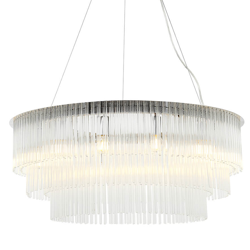 Люстра Harrison Chandelier chrome 12 lamp Хром Прозрачный в Уфе | Loft Concept 